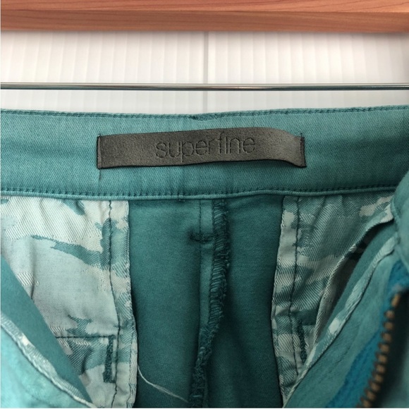SUPERFINE Teal Union  cropped Pants - Picture 3 of 16